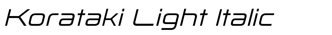 Korataki Light Italic image